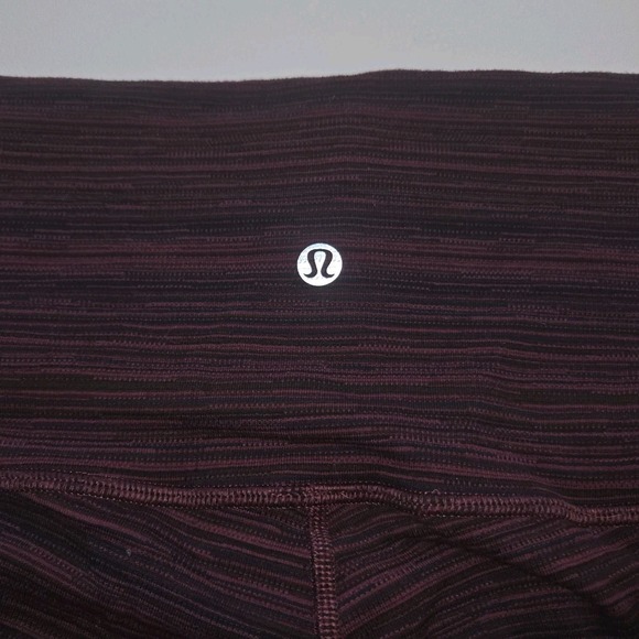 Lululemon High Times Pant 30" Cyber Red Bordeaux Drama Sz 6 Long Ankle Striped - Picture 5 of 9